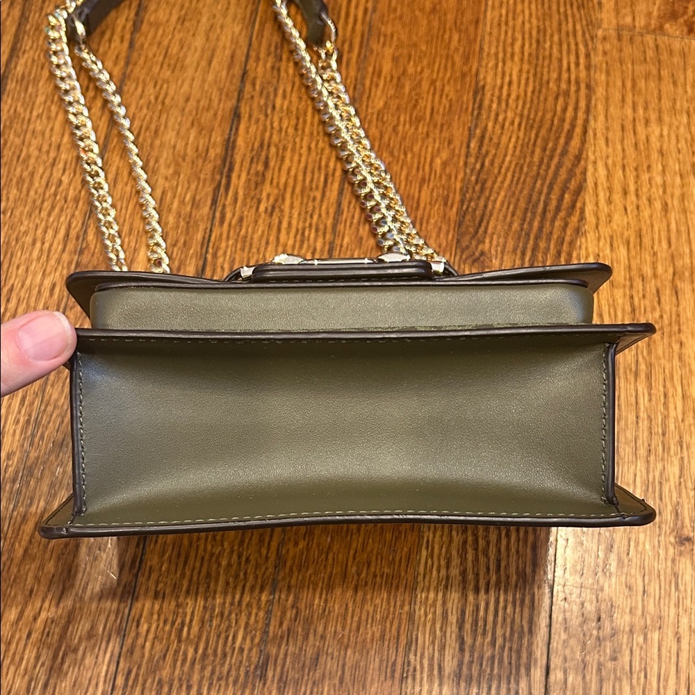 Michael Kors Green Crossbody Bag/Purse with Gold Chain Strap - NWOT - Picture 11 of 13